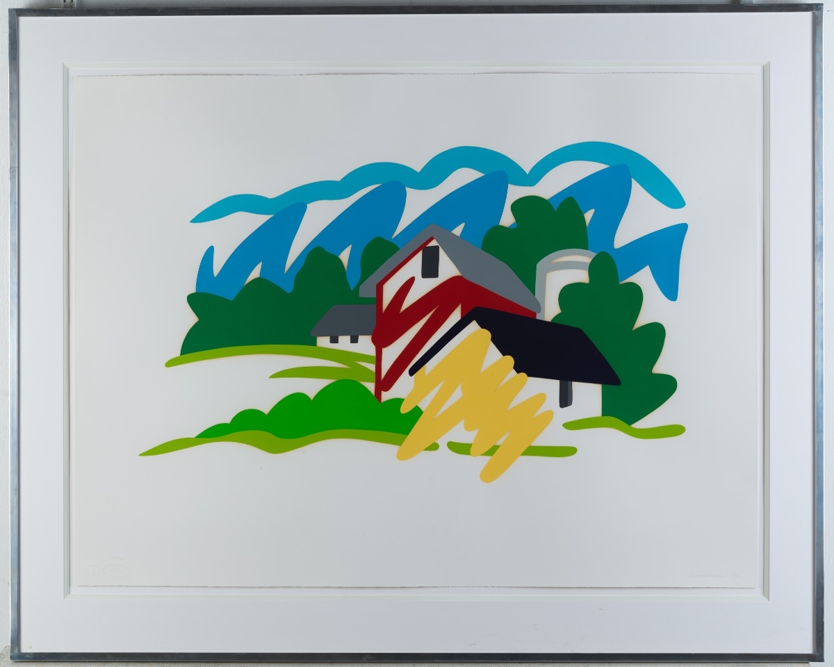 Artwork by Tom Wesselmann, House and Barn in the Distance, Made of Screenprint On Arches 88 Paper