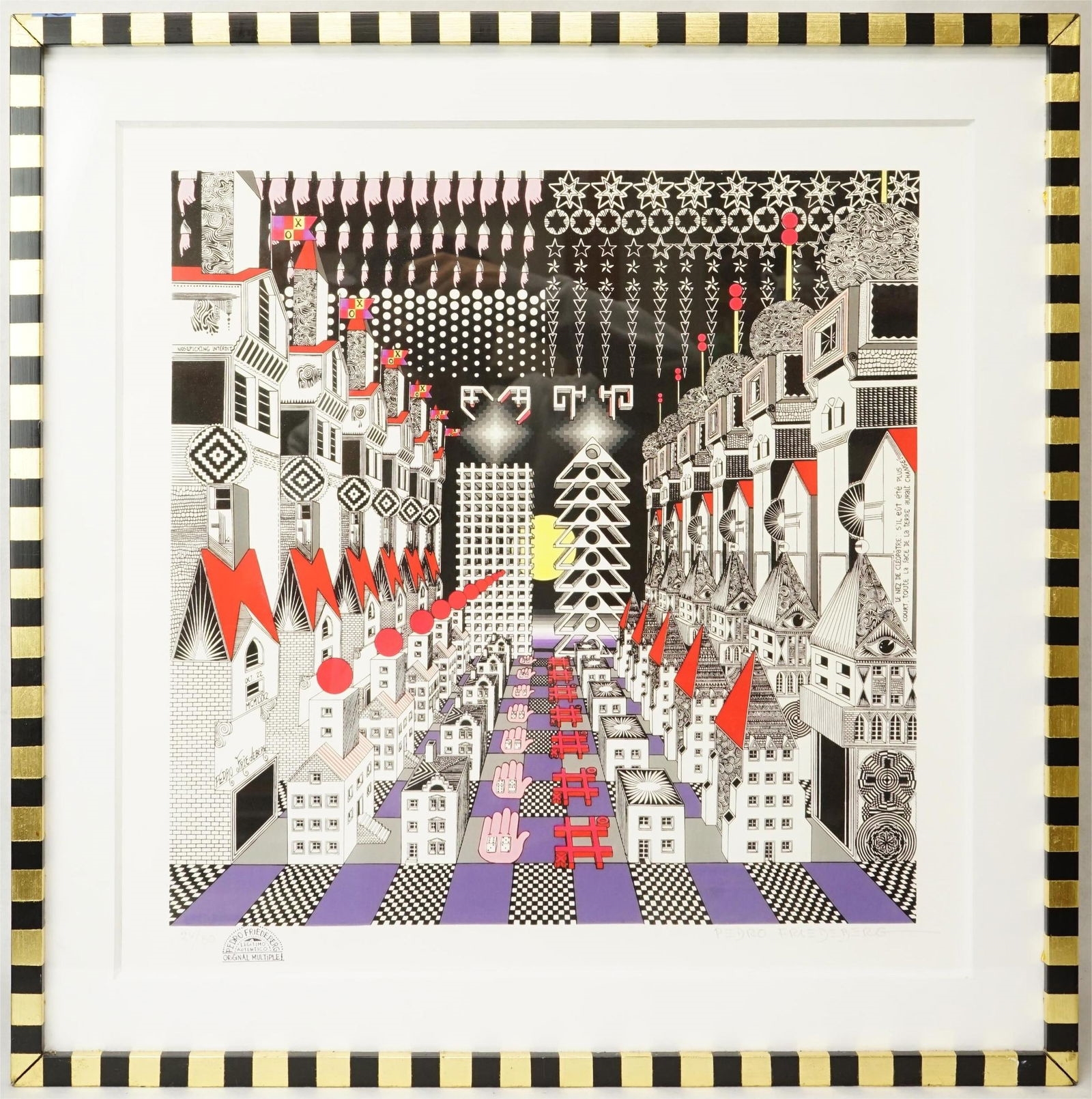 Artwork by Pedro Friedeberg, La Nariz de Cleopatra, Made of Color Serigraph