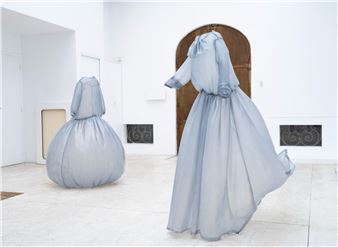 Brandon Morris’ Ghostly Fiberglass Gowns Float Through a Paris Gallery