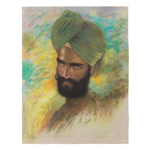 A Sikh Man, attributed to Lucien Levy-Dhurmer (1865–1953) - Lucien Lévy-Dhurmer