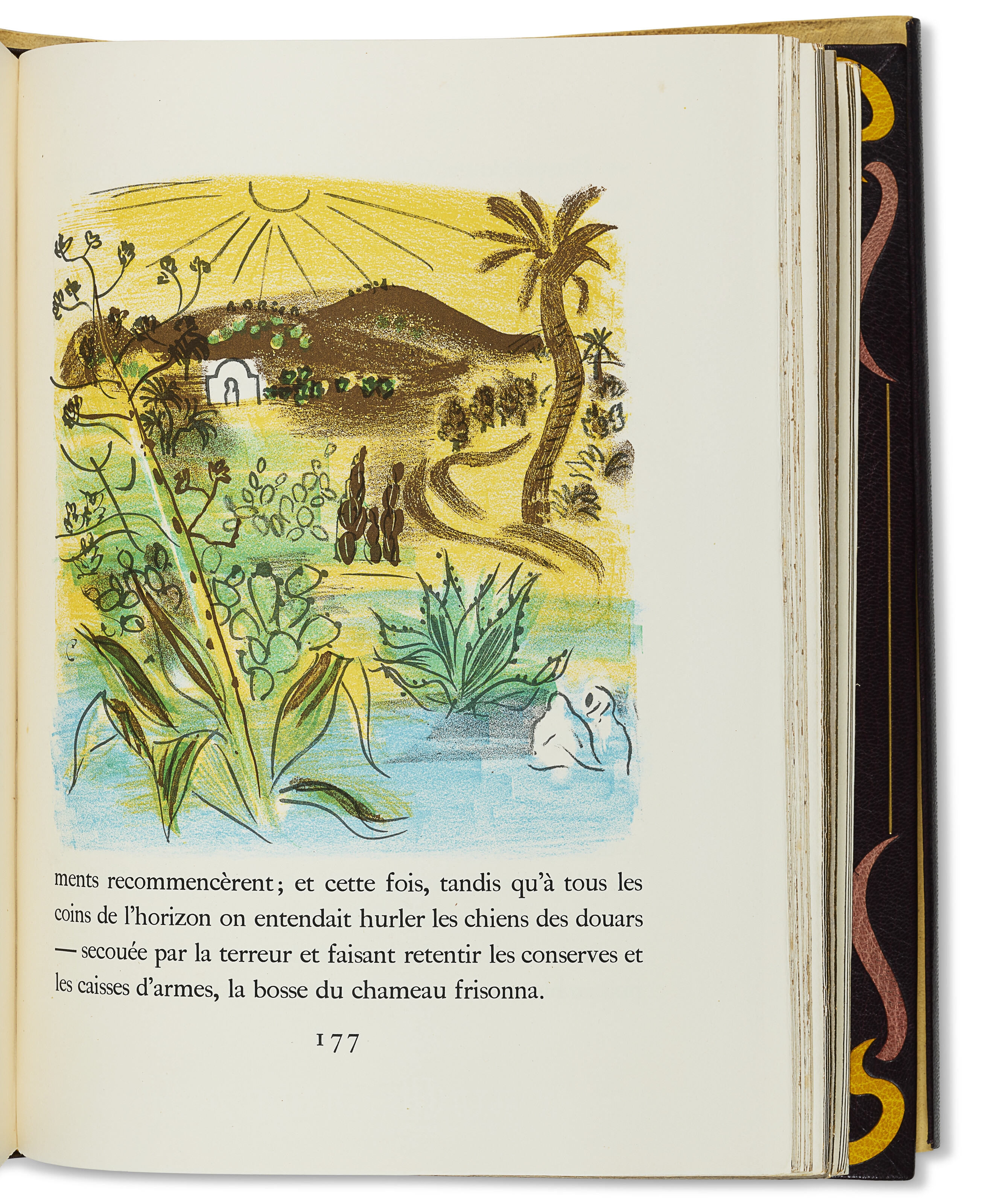 Artwork by Raoul Dufy, Aventures prodigieuses de Tartarin de Tarascon. Paris : Scripta et Picta, 1937., Made of lithographs