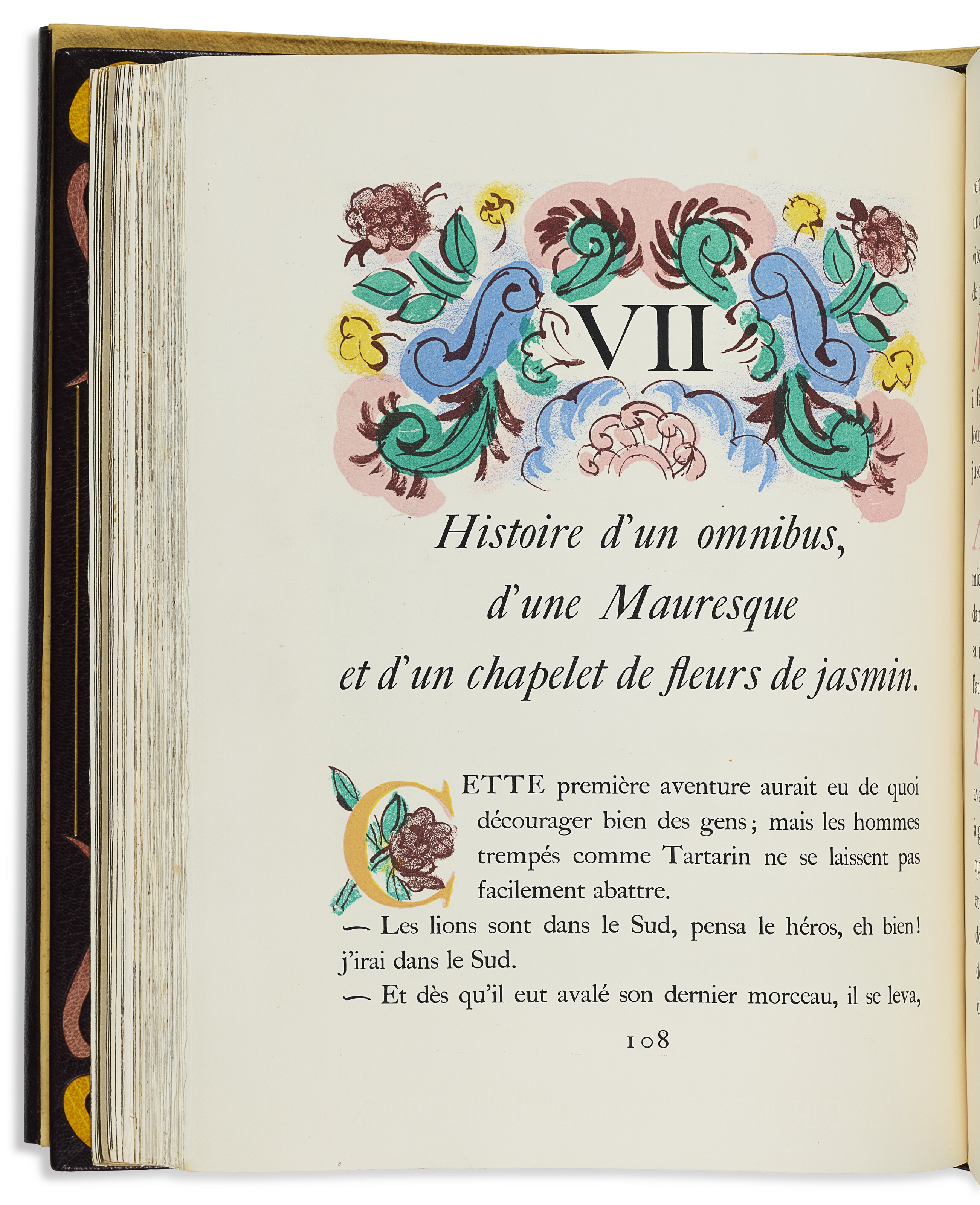 Artwork by Raoul Dufy, Aventures prodigieuses de Tartarin de Tarascon. Paris : Scripta et Picta, 1937., Made of lithographs