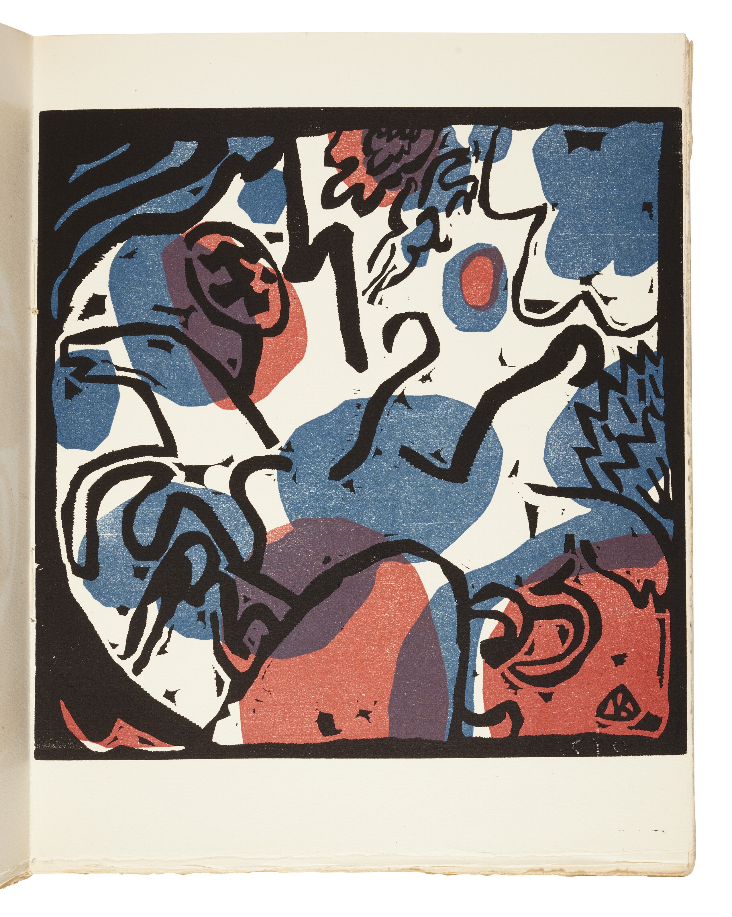 Artwork by Wassily Kandinsky, Du spirituel dans l'art et dans la peinture en particulier. Paris : Galerie René Drouin, 1949., Made of original color woodcut on Lana laid paper