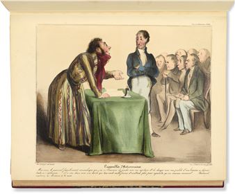 Les Robert Macaires, galerie morale des voleurs, spéculateurs, dupeurs, tireurs, enfonceurs et blagueurs divers que nous rencontrons dans Paris. Paris : Aubert, [1836-1838]. - Honoré Daumier