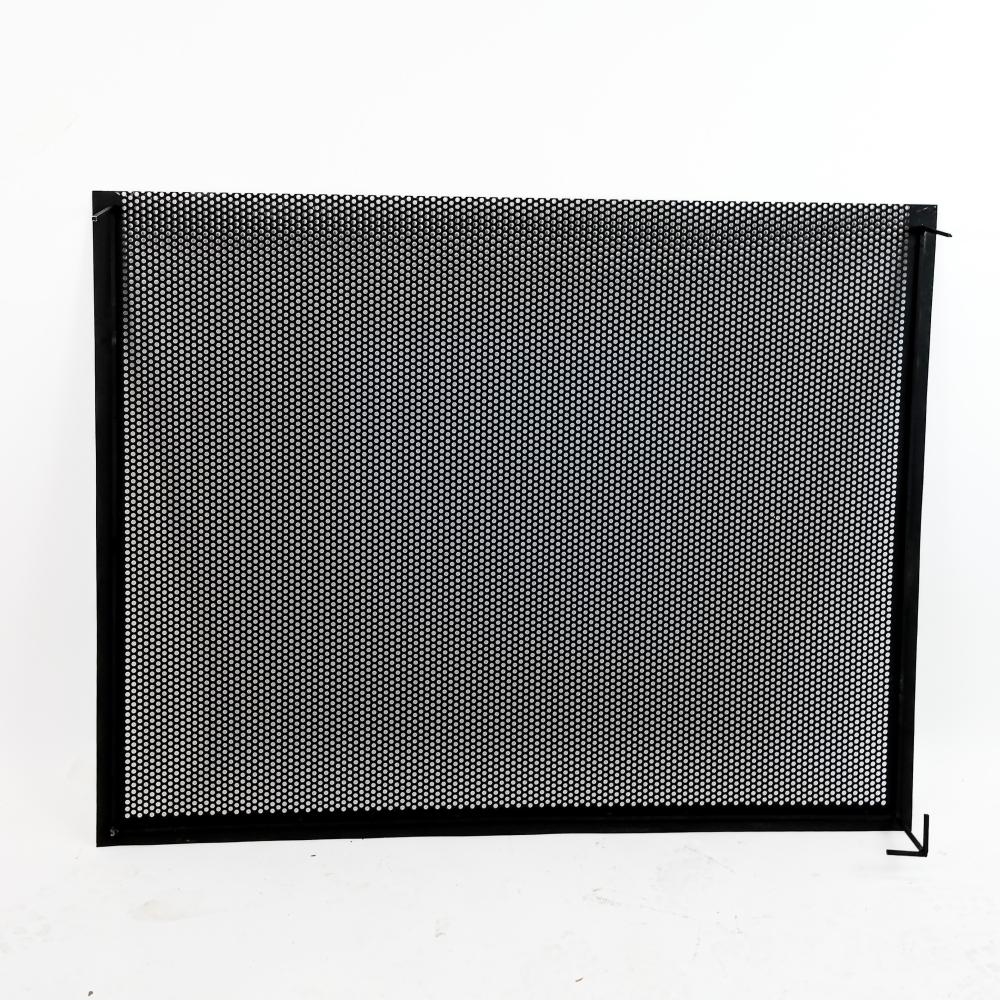 Artwork by Evan Holloway, Light Blue Over Black, Made of Mixed Media Print On Paper With Metal Grate