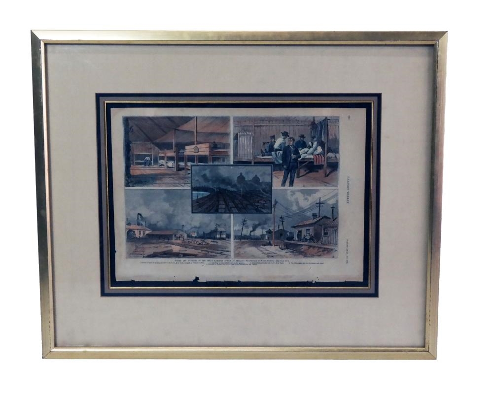 Artwork by William Cullen Bryant, Scenes in Chicago, Made of Colored Engravings