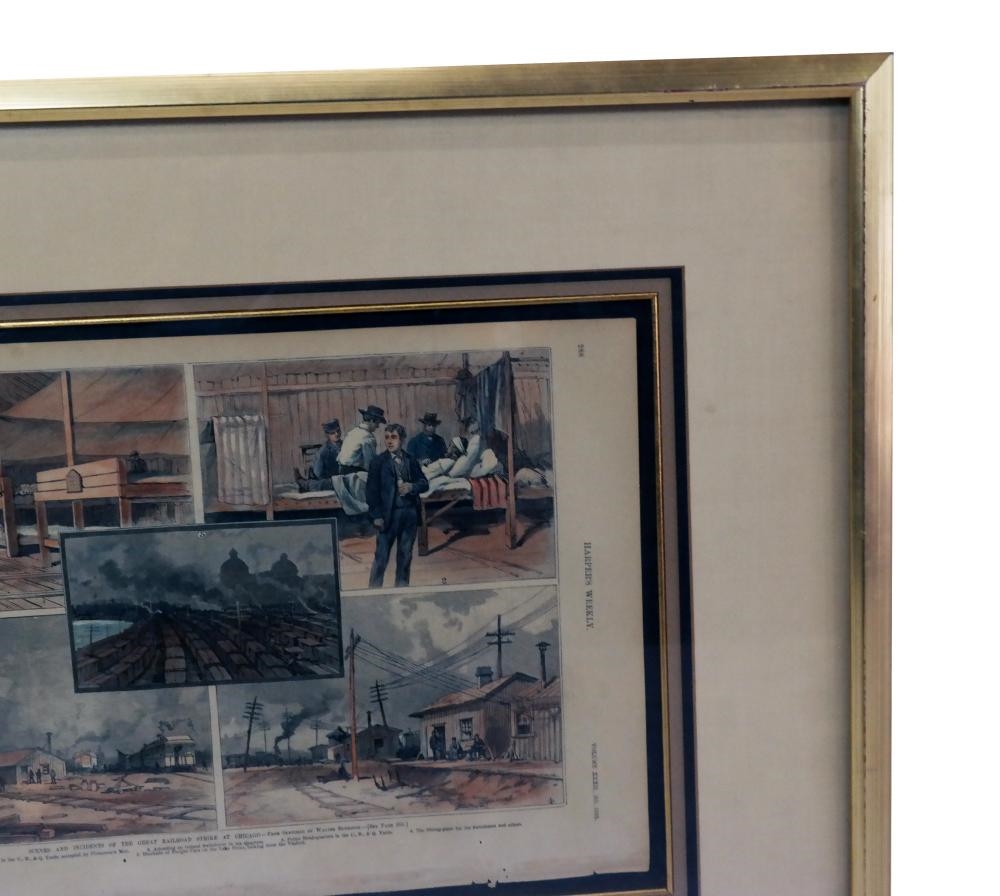 Artwork by William Cullen Bryant, Scenes in Chicago, Made of Colored Engravings