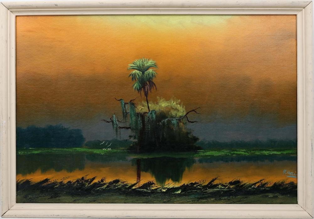 Artwork by Alfred Hair, GOLDEN STILLNESS, Made of Oil On Upson