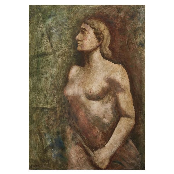 Artwork by Carlo Carrà, Vittoria / Torso di donna, Made of Oil On Canvas