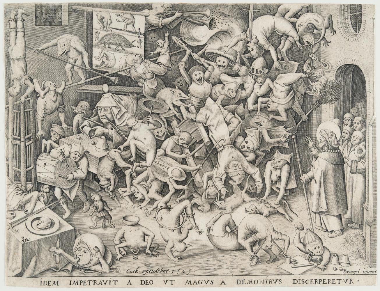 Artwork by Pieter Brueghel the Elder, The Fall of the Magician Hermogenes, Made of Engraving On Laid Paper