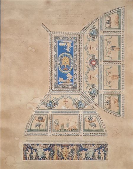 Villa Madama in Rome by Auguste Quantinet, 1820 (?)