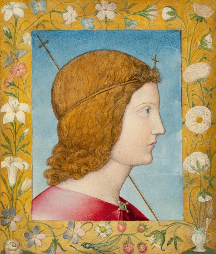 Artwork by Nazarene School, 19th Century, Der heilige Johannes, Made of oil on metal