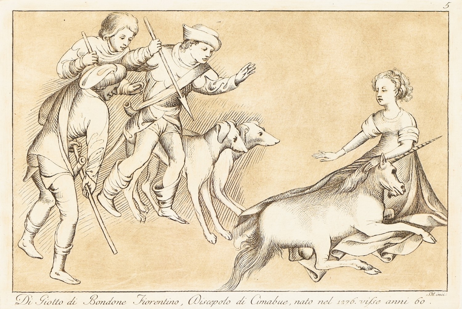 Artwork by Parmigianino, Stefano Mulinari, Shepherd with Sheep, Made of Etching With Green Aquatint