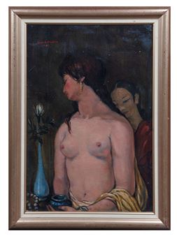 Nude with the White Flower