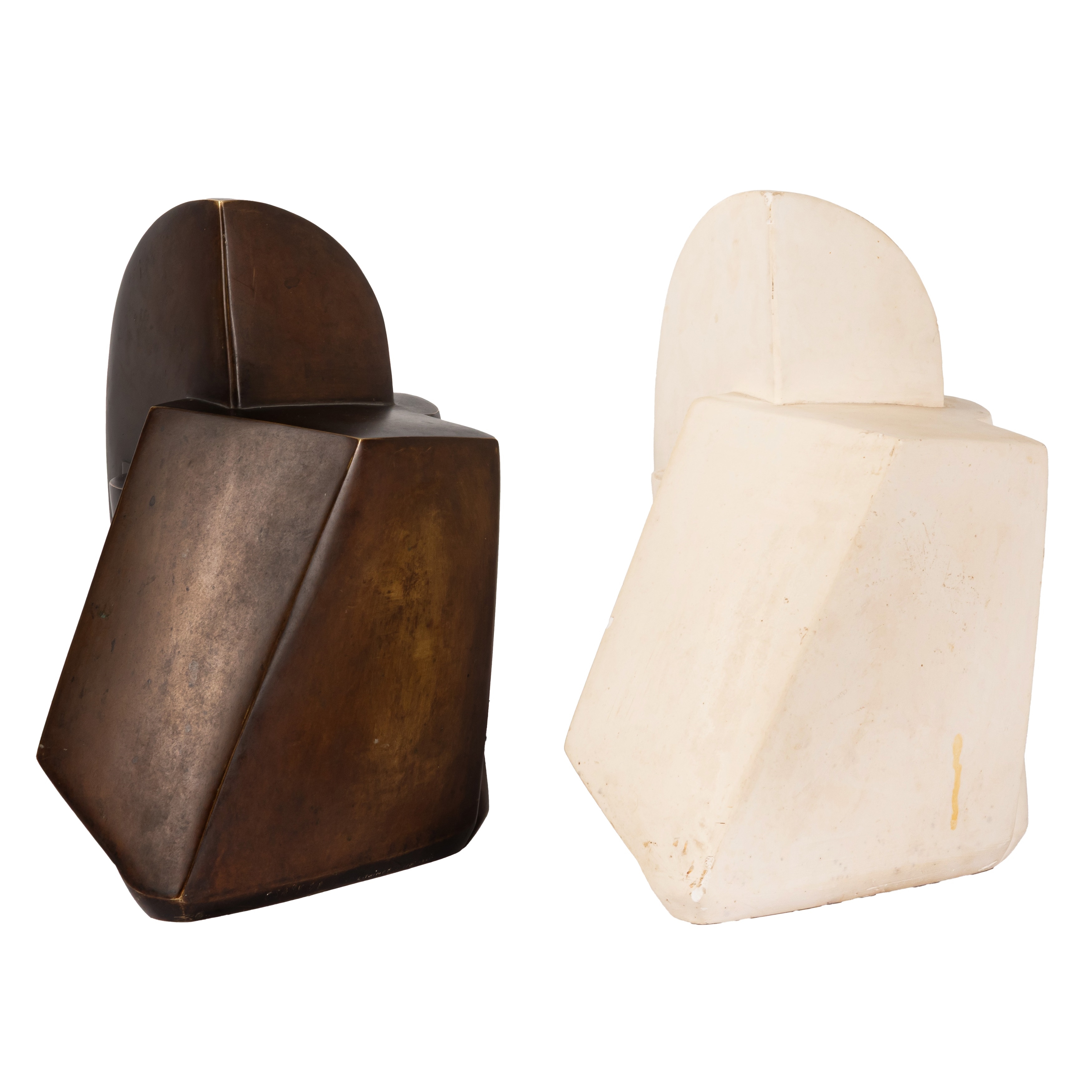 Artwork by Joseph Csaky, Tête Cubiste, Made of Bronze