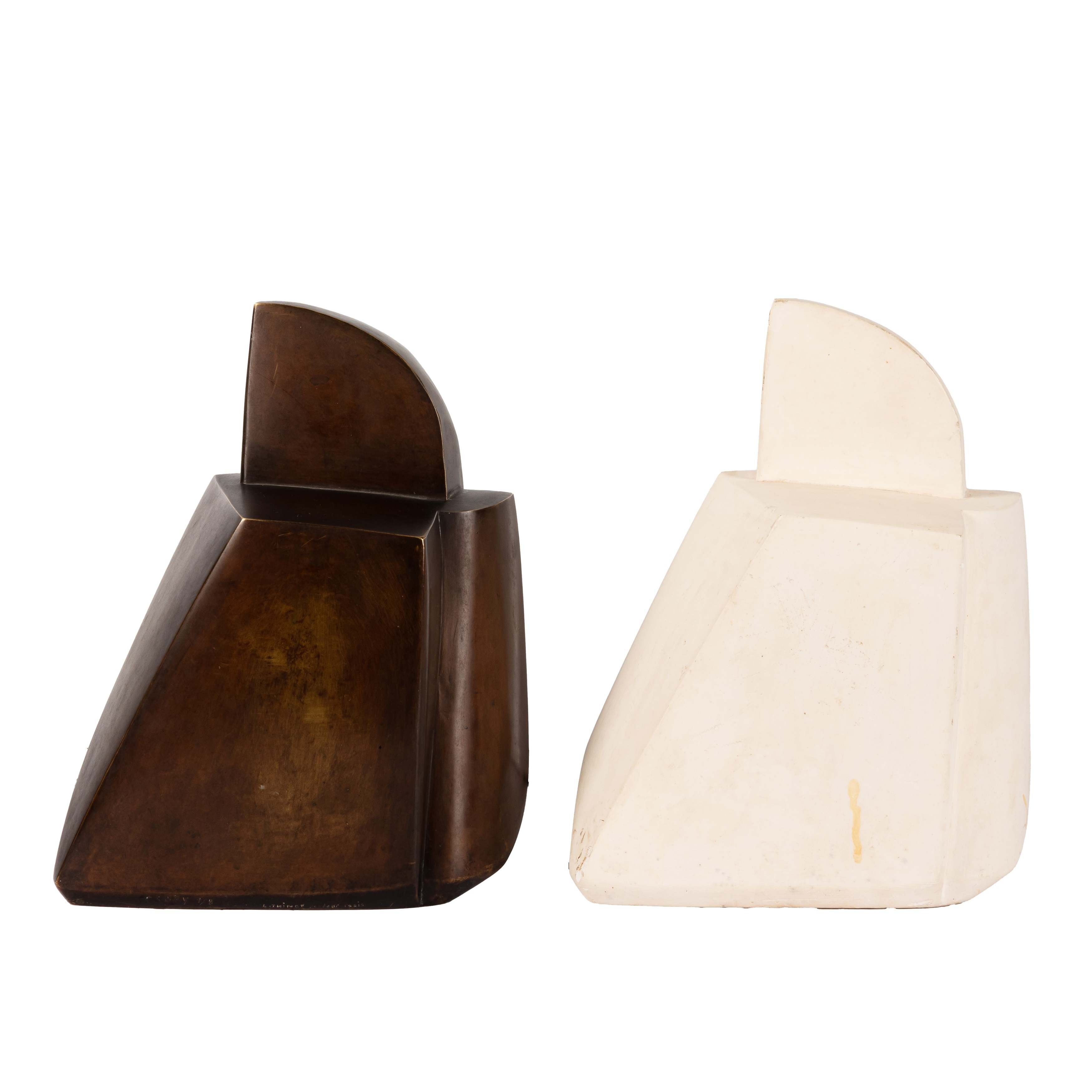 Artwork by Joseph Csaky, Tête Cubiste, Made of Bronze