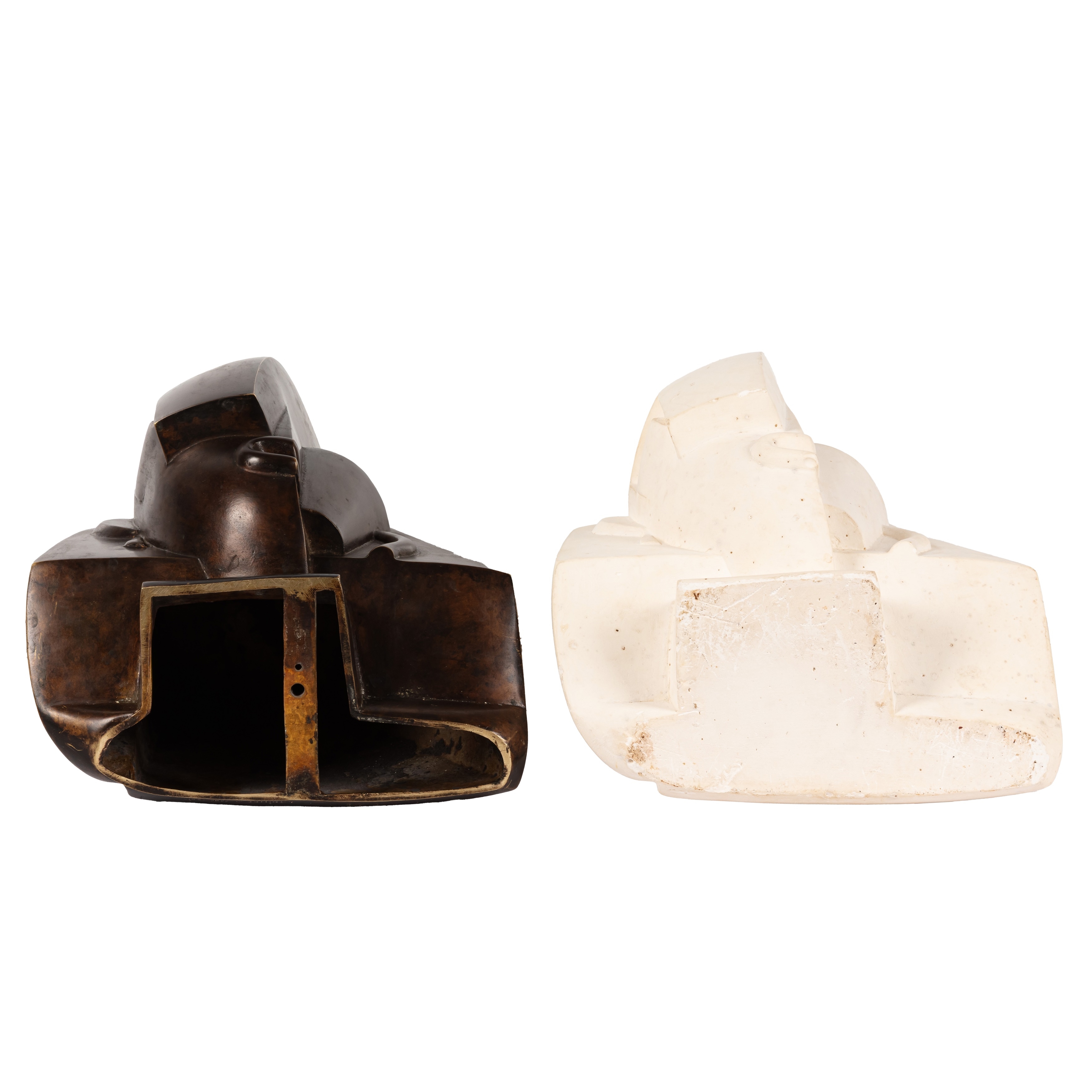 Artwork by Joseph Csaky, Tête Cubiste, Made of Bronze