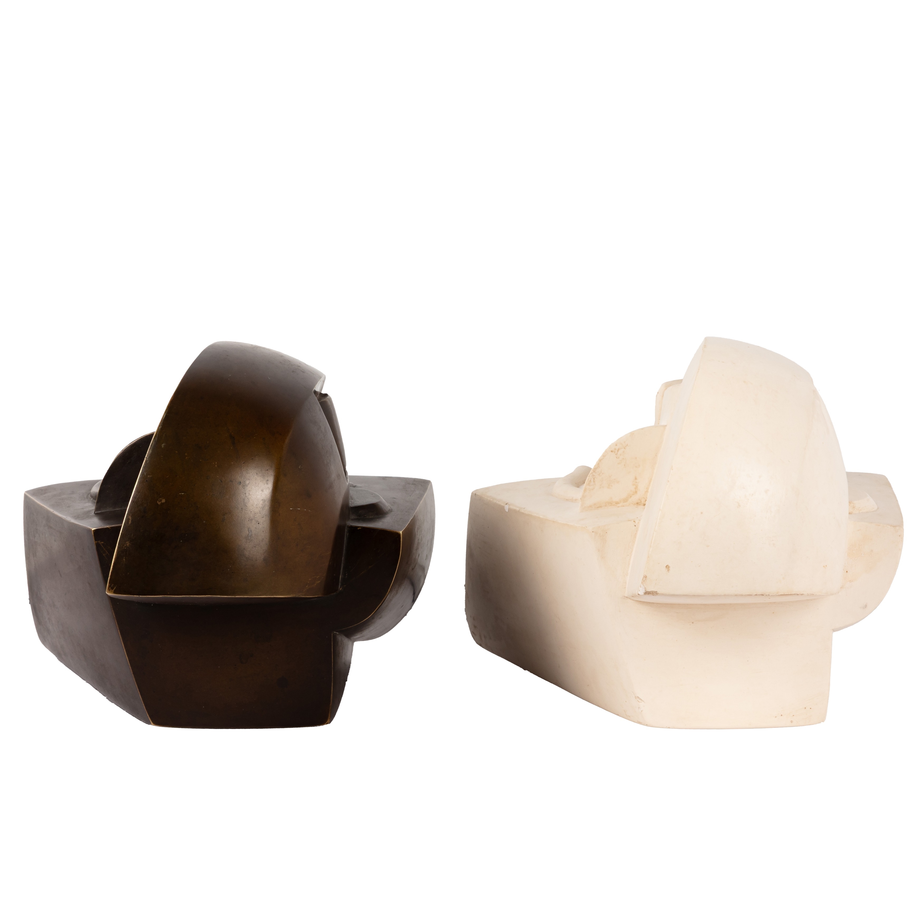 Artwork by Joseph Csaky, Tête Cubiste, Made of Bronze