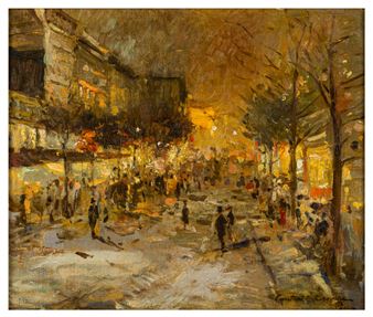 Paris la nuit - Konstantin Alexeyevitch Korovin