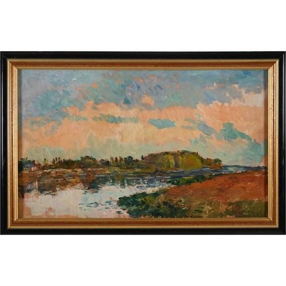 Albert Marie Lebourg | The Seine near Ris-Orangis (Circa 1920) | MutualArt