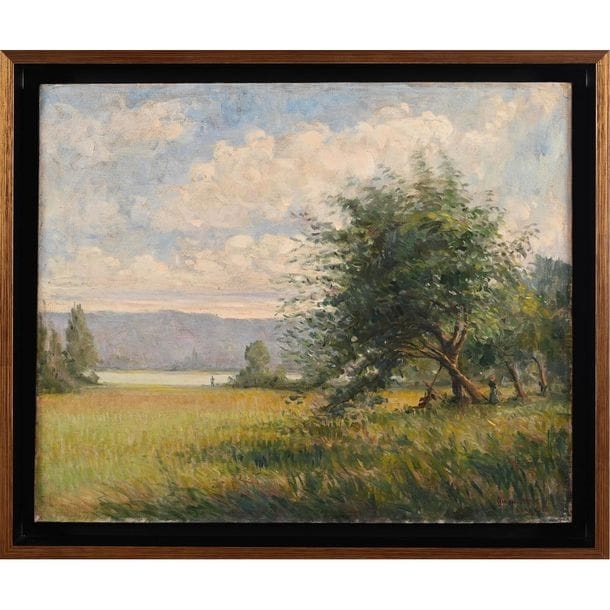 Artwork by Léon Giran-Max, Landscape near Cergy, Made of oil on canvas