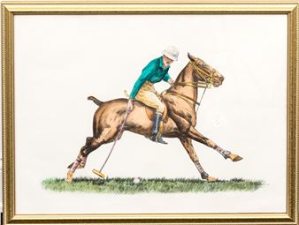 Lithograph, Polo Player - Francisque Rebour