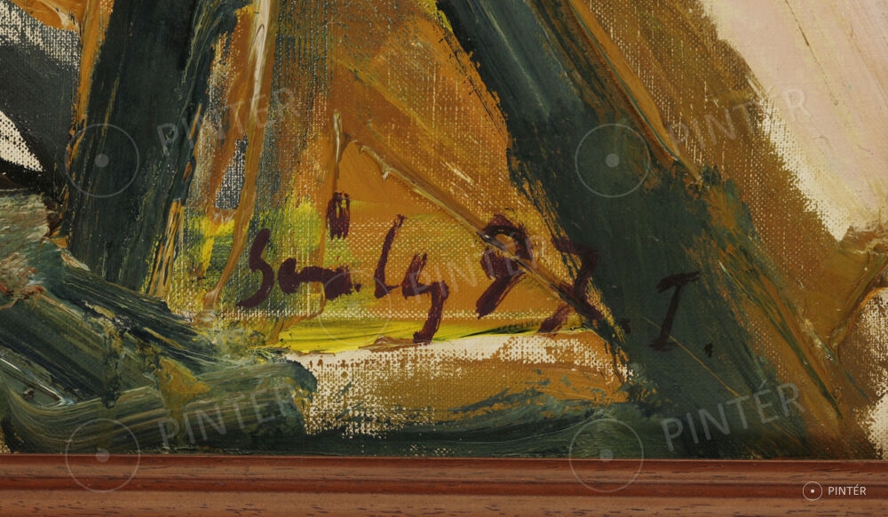 Artwork by Lajos Sváby, Self-Portrait, Made of oil, canvas