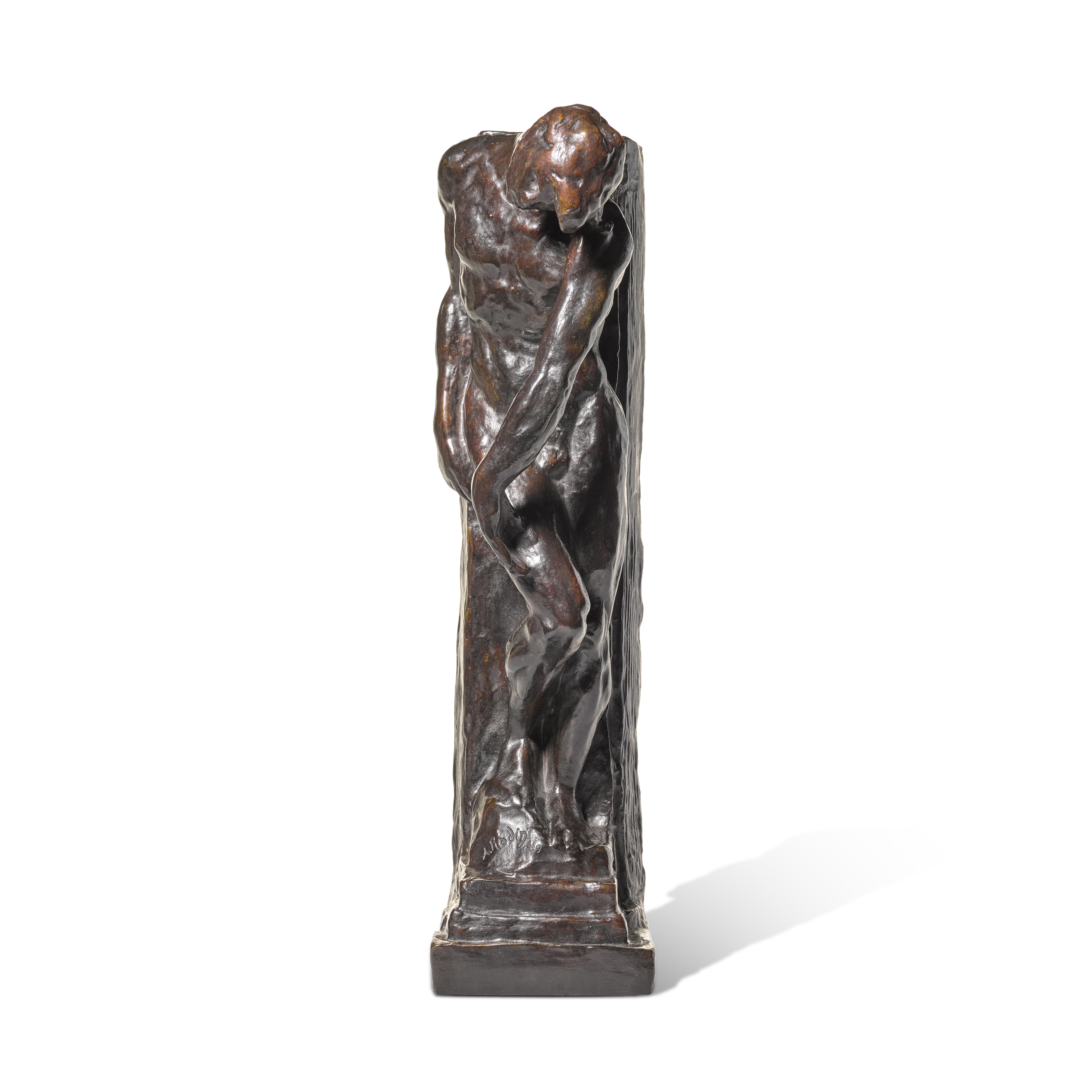 Artwork by Auguste Rodin, Étude pour Adam au pilier, Made of bronze