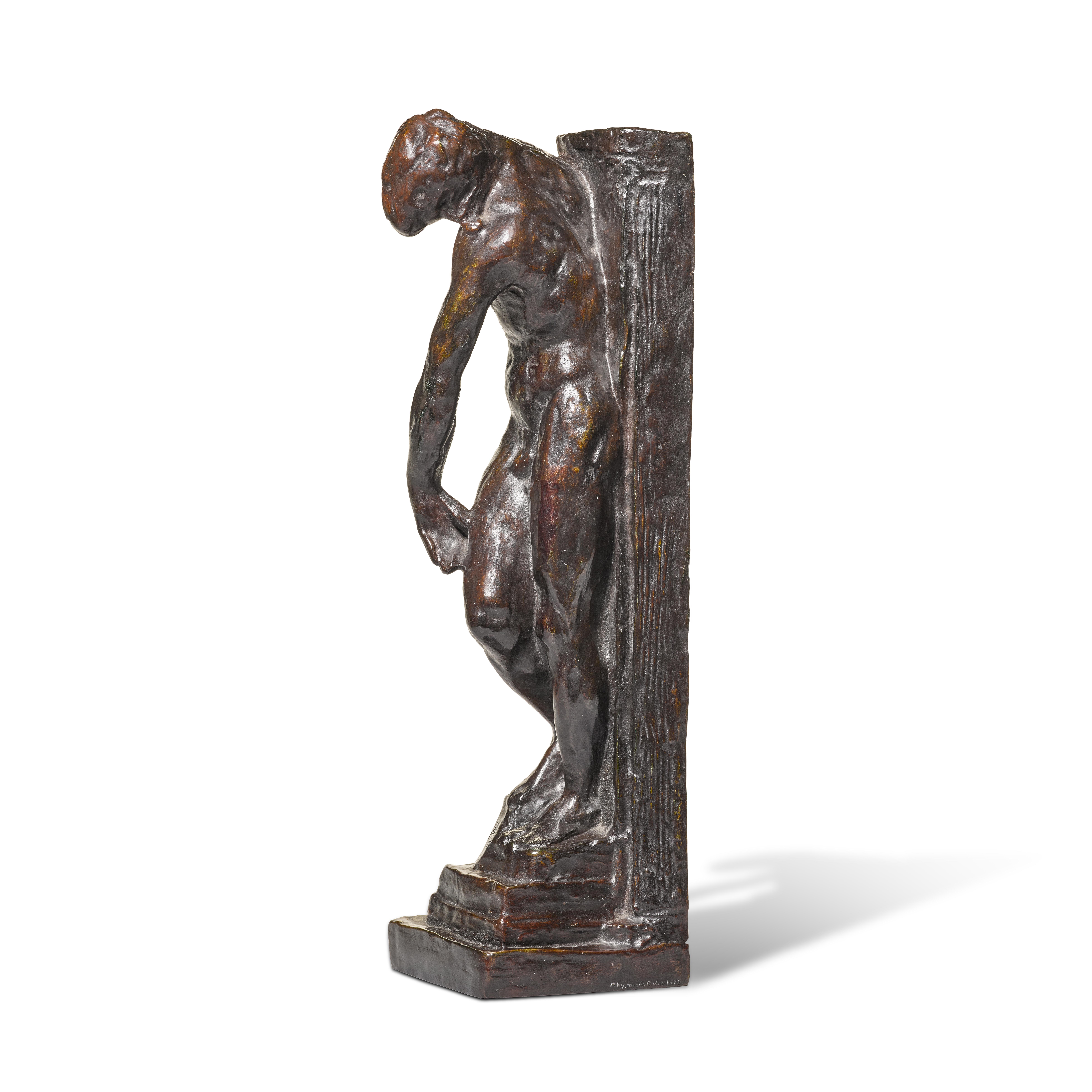 Artwork by Auguste Rodin, Étude pour Adam au pilier, Made of bronze