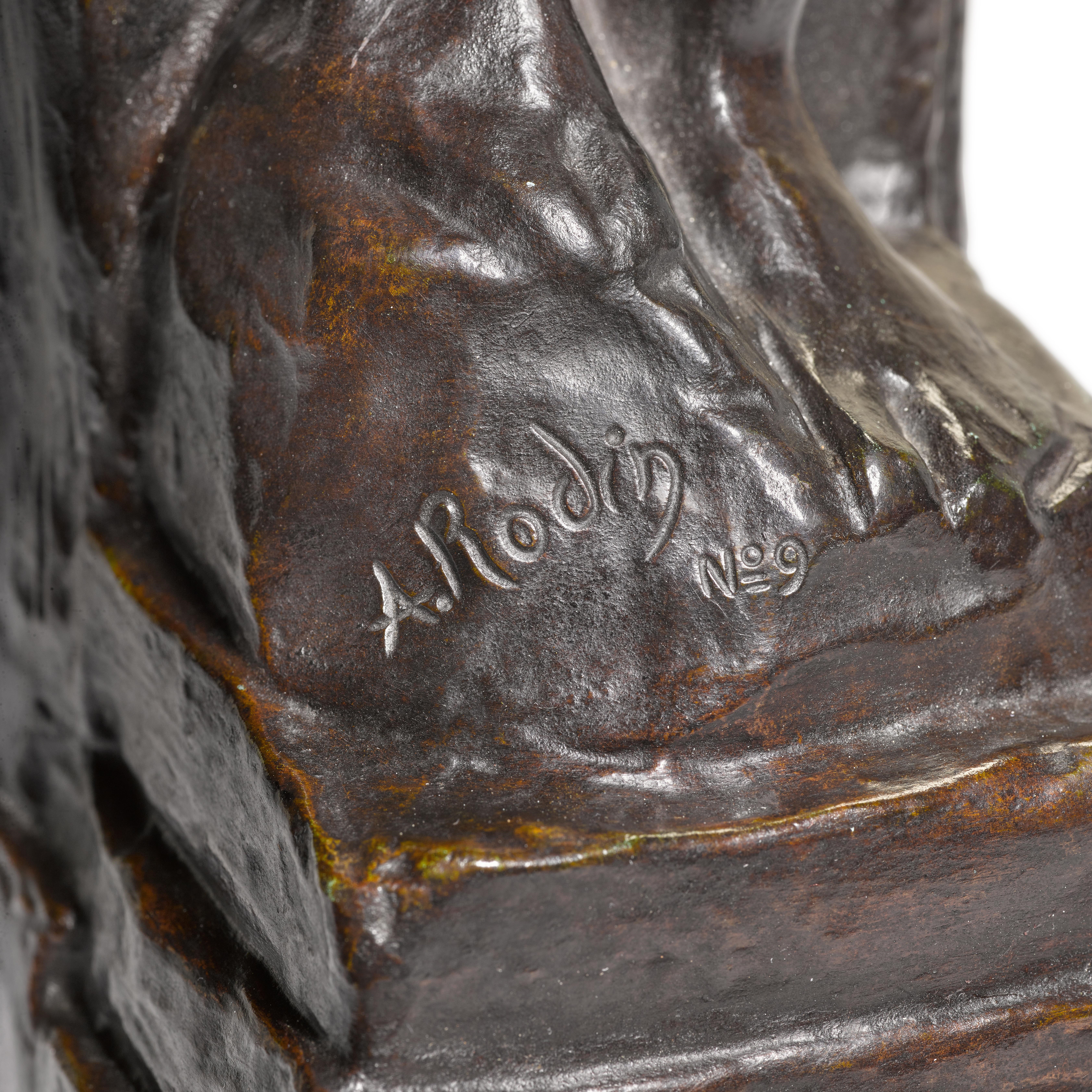 Artwork by Auguste Rodin, Étude pour Adam au pilier, Made of bronze