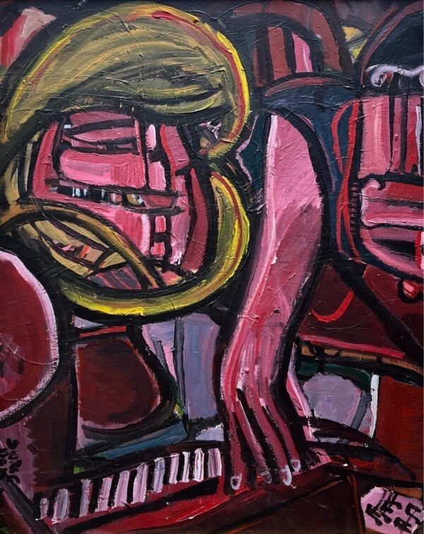 Artwork by Jorge Páez Vilaró, Piano y cantante, Made of oil on canvas