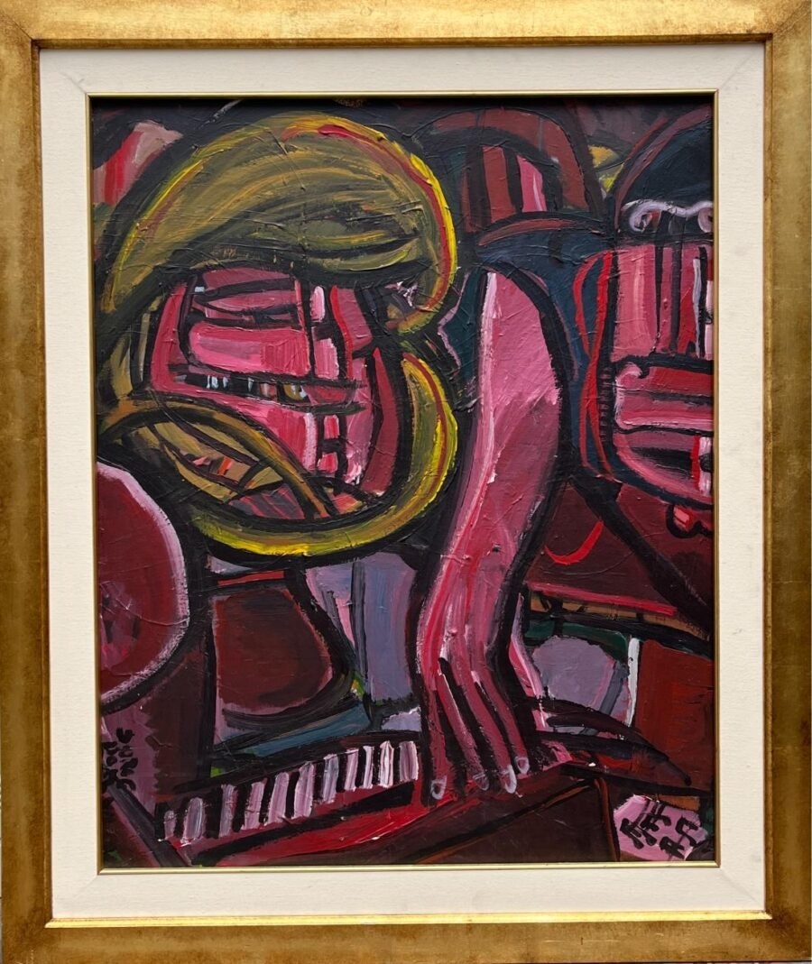 Artwork by Jorge Páez Vilaró, Piano y cantante, Made of oil on canvas