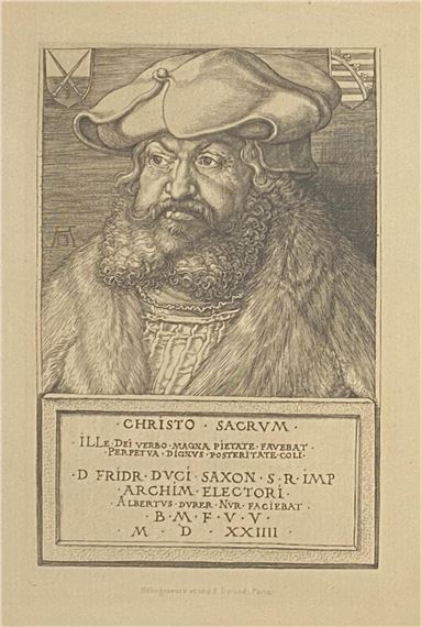 Christo Sacrum, Frederick Duke of Saxony 1524 - Albrecht Dürer