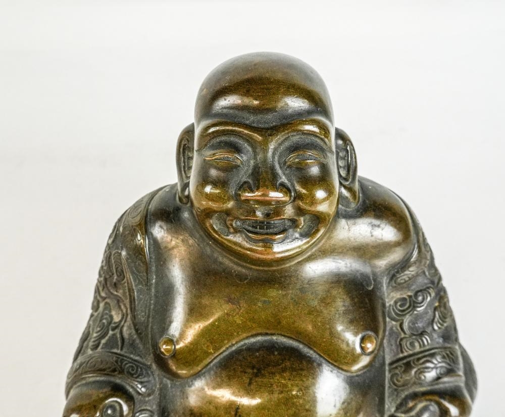 Artwork by Chinese School, Chinese Bronze of a Laughing Buddha, Made of Bronze