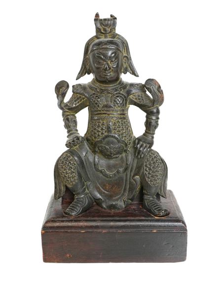 Chinese Bronze Statue of a Warrior by Chinese School, 20th century