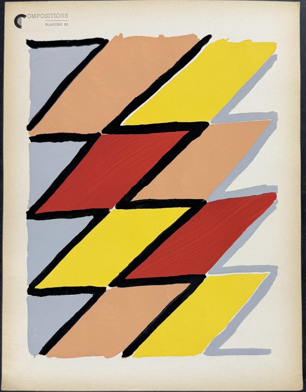 Artwork by Sonia Delaunay, Untitled, Made of Art Pochoir Illustration