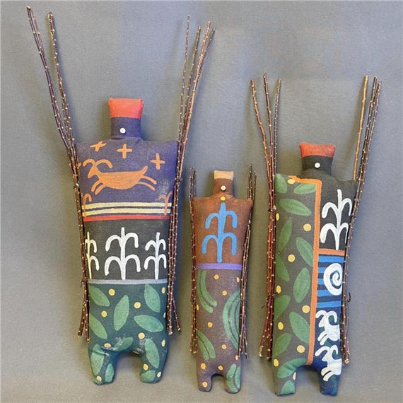 3 canvas spirit dolls - Peter Ray James