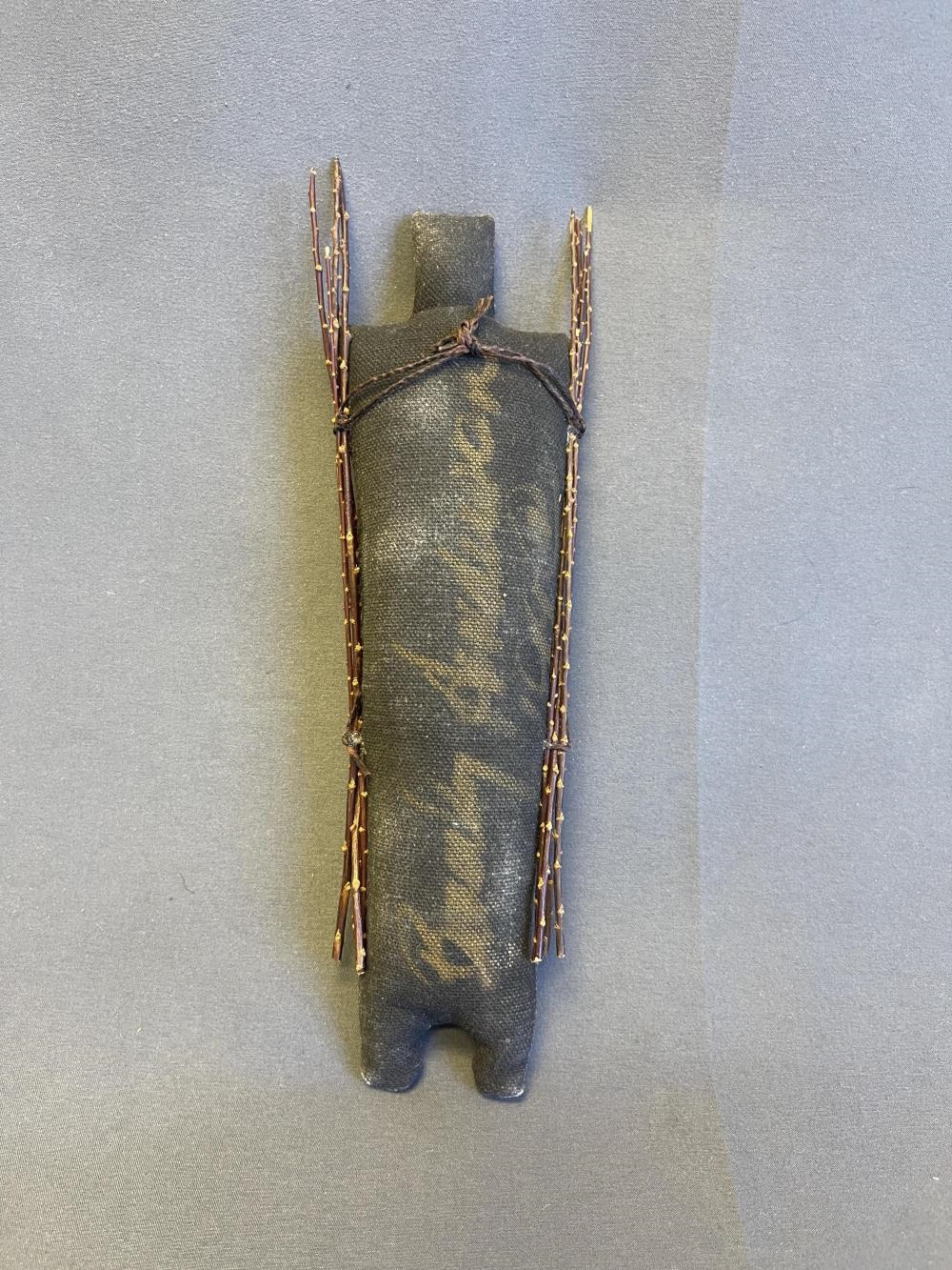 Artwork by Peter Ray James, Beverly Henderson, 3 canvas spirit dolls, Made of Canvas