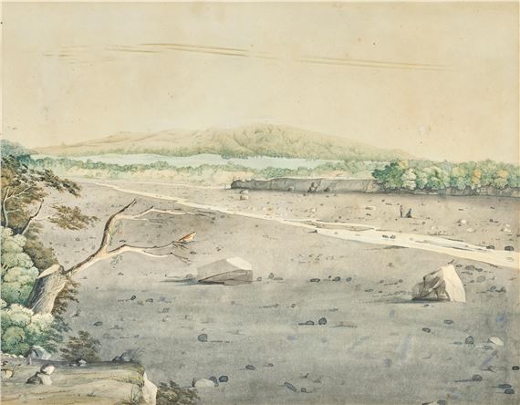 View of the Morne Soufrière - St. Vincent, taken near the mouth of the river Rabaca by Lansdown Guilding, Executed in 1822