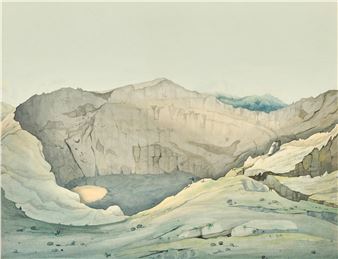 A view of the new crater of the Morne Soufrière - St. Vincent, taken from the north and west brink