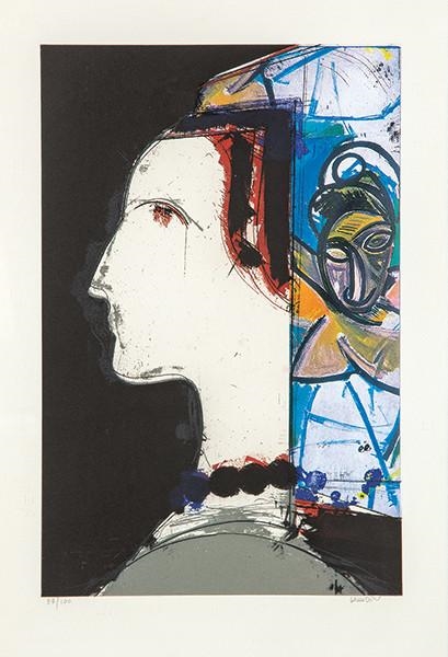 Artwork by Manolo Valdés, Sin título, Made of Aguafuerte, Aguatinta y Collage sobre papel Velin de Arches