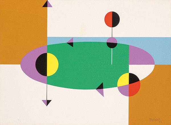 Artwork by César Manrique, Banderas del Cosmos, Made of Serigrafía sobre cartulina