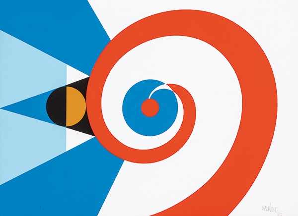 Artwork by César Manrique, Banderas del Cosmos, Made of serigraph on paper