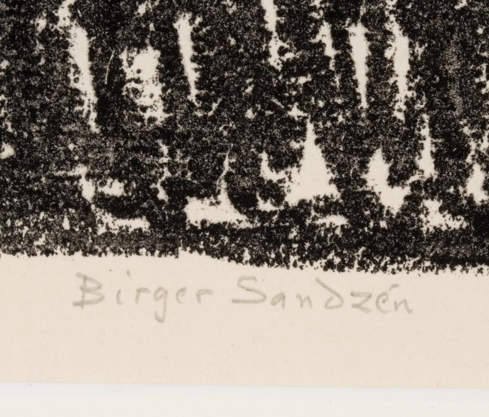 Artwork by Birger Sandzén, Sentinel Rock, Made of Lithograph