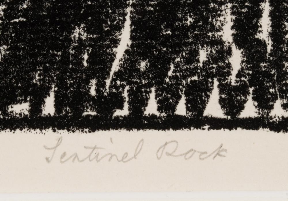 Artwork by Birger Sandzén, Sentinel Rock, Made of Lithograph