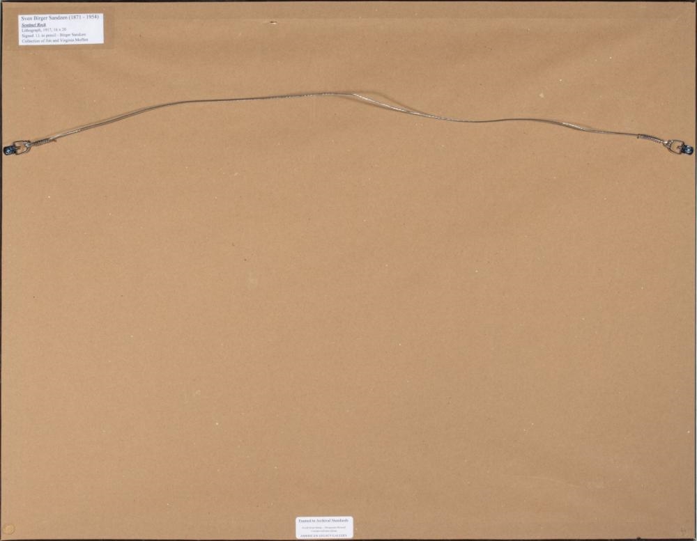 Artwork by Birger Sandzén, Sentinel Rock, Made of Lithograph