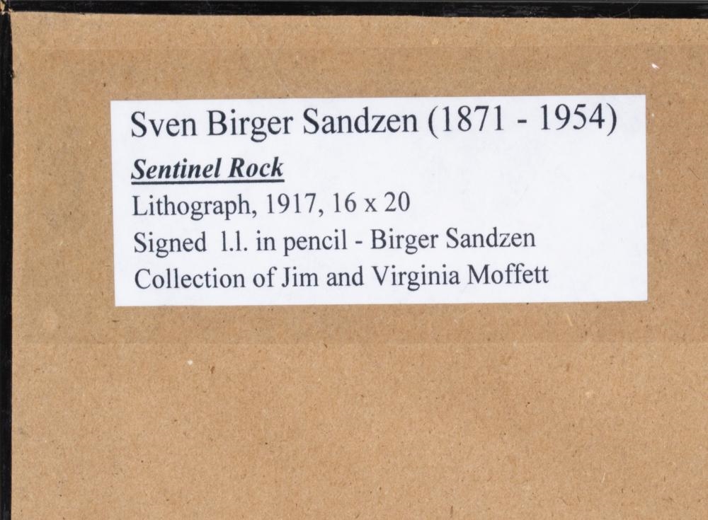Artwork by Birger Sandzén, Sentinel Rock, Made of Lithograph