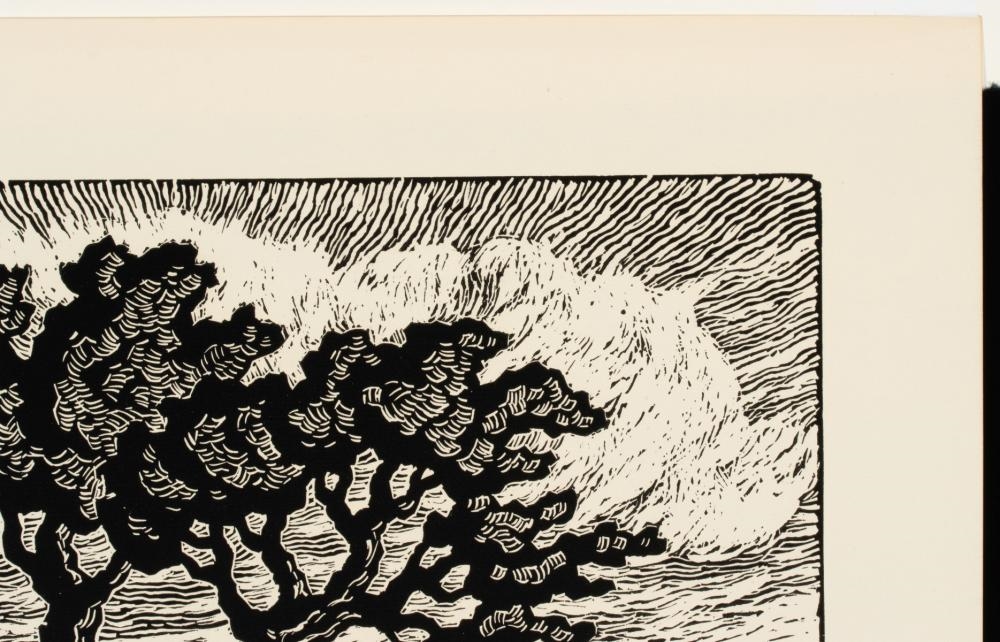 Artwork by Birger Sandzén, In the Foothills, Made of Linocut