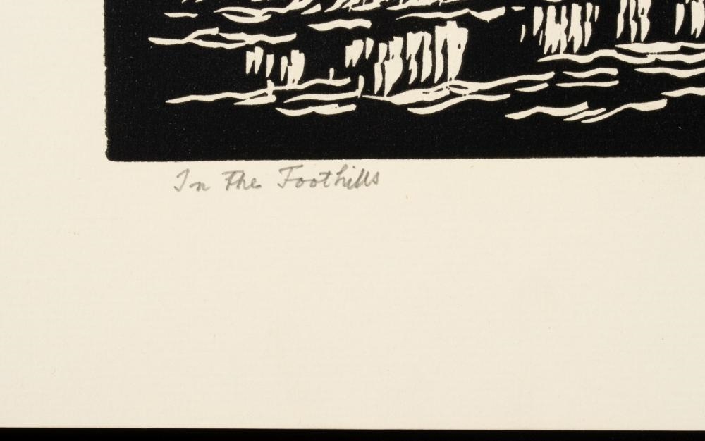 Artwork by Birger Sandzén, In the Foothills, Made of Linocut