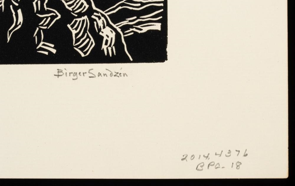 Artwork by Birger Sandzén, In the Foothills, Made of Linocut